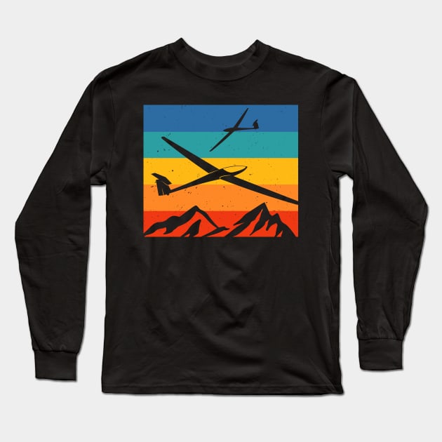 Gliding Soaring Sailplane Glider Pilot Long Sleeve T-Shirt by Foxxy Merch